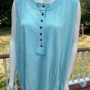 J. Jill Light Blue Muscle Tee